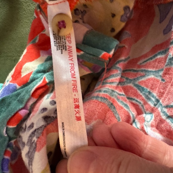 Anthropologie Red Floral  Pajama Top 3x - Picture 6 of 6